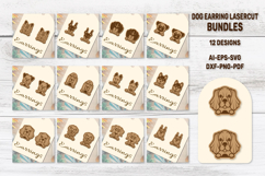 Dog Earrings Lasercut | Modern Laser Cut Wood Earrings BUNDL Product Image 1