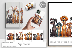 Dogs Emotion Digital Paper Product Image 1