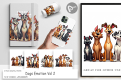 Dogs Emotion Digital Paper Product Image 1