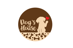 Dog's House Round Welcome Sign SVG Template Product Image 2