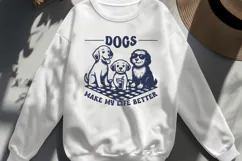 Dogs Make My Life Better SVG Cute Dog Picnic Design, Pet PNG Product Image 3