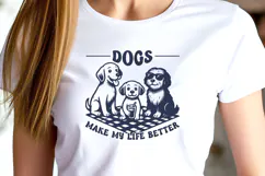 Dogs Make My Life Better SVG Cute Dog Picnic Design, Pet PNG Product Image 2