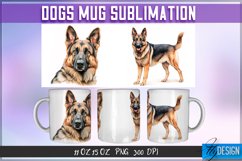 Dogs Mug Sublimation | 11Oz 15Oz Mug |Mug Wrap Template v.2 Product Image 1