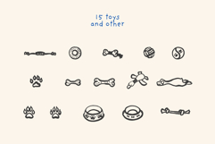 85 Hand-Drawn Dogs Procreate Stamp Brushes Product Image 6