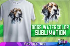 Dogs Watercolor Sublimation | T-Shirt Design | PNG File Product Image 8