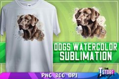 Dogs Watercolor Sublimation | T-Shirt Design | PNG File Product Image 1