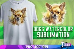 Dogs Watercolor Sublimation | T-Shirt Design | PNG File Product Image 14