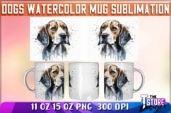 Dogs Watercolor Mug Sublimation | 11oz 15oz Mug Sublimation Product Image 4