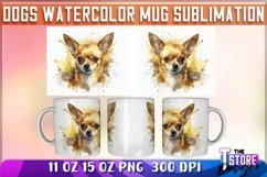 Dogs Watercolor Mug Sublimation | 11oz 15oz Mug Sublimation Product Image 3