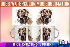 Dogs Watercolor Mug Sublimation | 11oz 15oz Mug Sublimation Product Image 6
