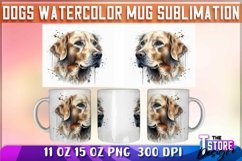 Dogs Watercolor Mug Sublimation | 11oz 15oz Mug Sublimation Product Image 5