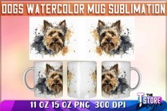 Dogs Watercolor Mug Sublimation | 11oz 15oz Mug Sublimation Product Image 6