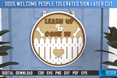 Dogs Welcome People Tolerated Sign | Door Sign | Welcome Product Image 1