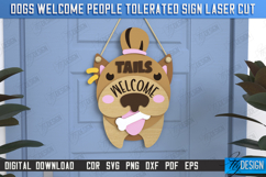 Dogs Welcome People Tolerated Signs Laser Cut Bundle Product Image 6