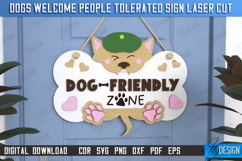 Dogs Welcome People Tolerated Sign | Door Sign | Welcome Product Image 1