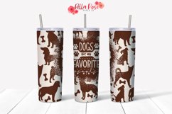 Dogs are My Favorite People | 20oz Tumbler Sublimation Wrap Product Image 1