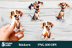 Funny dog stickers printable PNG | Animal sticker PNG design Product Image 1