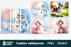 Dog tumbler wrap | Animal tumbler sublimation Product Image 1