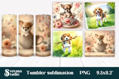 Dog tumbler wrap | Animal tumbler sublimation Product Image 1