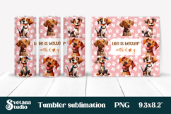 Funny dog tumbler sublimation | Dog lover quotes tumbler Product Image 1