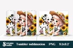 Dalmatian dog tumbler wrap design | Dog girl tumbler Product Image 1