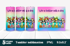 Funny dog tumbler sublimation PNG | Dog lover quotes tumbler Product Image 1