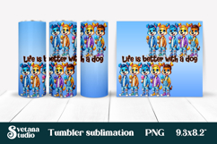 Funny dog tumbler sublimation PNG | Dog lover quotes tumbler Product Image 1
