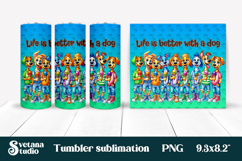 Funny dog tumbler sublimation PNG | Dog lover quotes tumbler Product Image 1