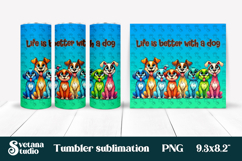 Funny dog tumbler sublimation PNG | Dog lover quotes tumbler Product Image 1