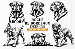 Dogue de Bordeaux SVG Bundle | French Mastiff Dog Portrait Product Image 1