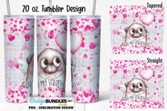Be My Valentine Cute Dog 20 oz Tumbler Sublimation Product Image 1