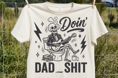 Doin' Dad Shit SVG, Funny Skeleton Guitarist PNG Product Image 1