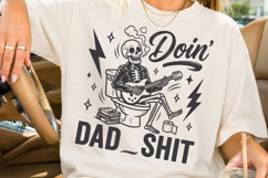 Doin' Dad Shit SVG, Funny Skeleton Guitarist PNG Product Image 2