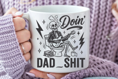 Doin' Dad Shit SVG, Funny Skeleton Guitarist PNG Product Image 5