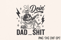 Doin' Dad Shit SVG, Funny Skeleton Guitarist PNG Product Image 7