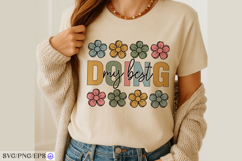 Doing My Best SVG Inspirational Daisy Positive Quote PNG Product Image 3