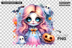 halloween pastel doll girl pumpkin png, pastel doll halloween clipart, creepy cute doll art, kawaii halloween doll design, pastel spooky doll printable, doll girl with pumpkin pastel, pastel halloween character art, halloween pastel toy doll, cute pastel 