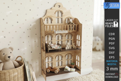 Dollhouse Shelf Laser Cut | Kids Laser | Nursery Wall Decor Product Image 1