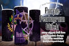 Halloween Gothic Doll Witch Purple Pentgram 20oz Tumbler Product Image 1