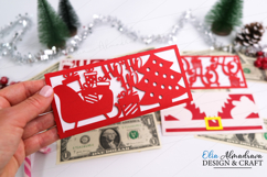 Christmas Money Holder Svg|Santa Sleigh Envelope Template Product Image 1
