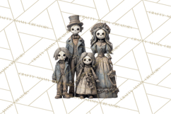 Haunted Dollhouse Clipart, Creepy Dolls, Spooky Tea Party Product Image 4