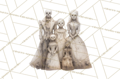 Haunted Dollhouse Clipart, Creepy Dolls, Spooky Tea Party Product Image 5
