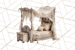 Haunted Dollhouse Clipart, Creepy Dolls, Spooky Tea Party Product Image 5
