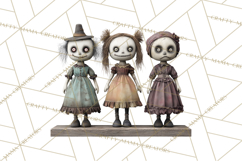 Haunted Dollhouse Clipart, Creepy Dolls, Spooky Tea Party Product Image 4