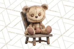 Haunted Dollhouse Clipart, Creepy Dolls, Spooky Tea Party Product Image 2