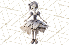 Haunted Dollhouse Clipart, Creepy Dolls, Spooky Tea Party Product Image 3