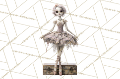 Haunted Dollhouse Clipart, Creepy Dolls, Spooky Tea Party Product Image 5