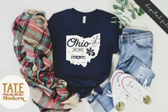 Ohio state SVG cut file - Vintage USA state SVG Product Image 2