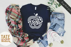 Teacher vibes SVG cut file - Retro teacher school life svg Product Image 4