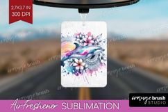 Dolphin Floral Air Freshener PNG Tropical PNG Sublimation Product Image 1
